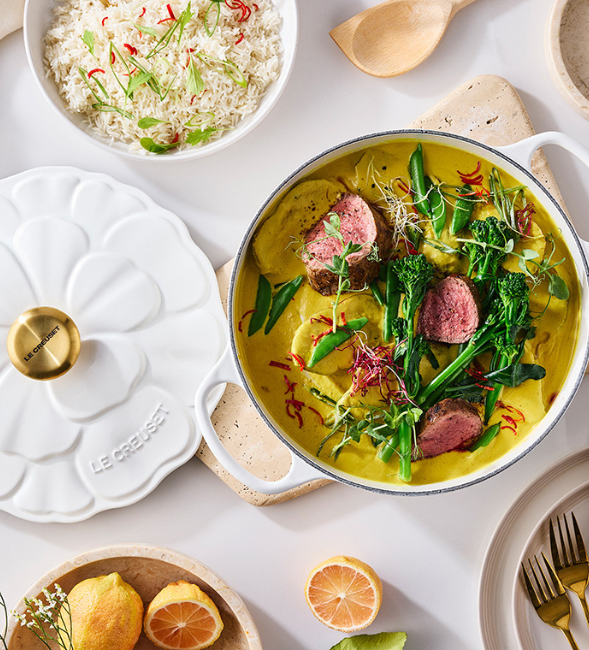 Peanut Butter Curry with Grilled Beef Fillet